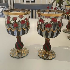 MacKenzie-Childs Heirloom Water Glasses SET of TWO